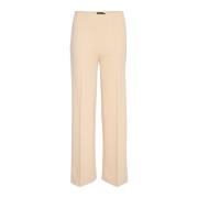 Wide Trousers Soaked in Luxury , Beige , Dames