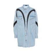 Shirts Mugler , Blue , Dames