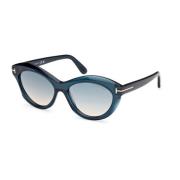 Dames Ovale Zonnebril Celeste Blauw Tom Ford , Blue , Dames