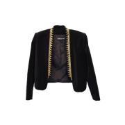 Pre-owned Polyester outerwear Balmain Pre-owned , Black , Dames