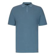 Blauw Fijngebreid Poloshirt Triton Drykorn , Blue , Heren