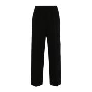 Wide Trousers Peserico , Black , Dames