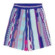 Multicolor Katoen Jacquard Bermuda Shorts Laneus , Multicolor , Heren