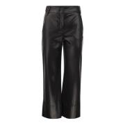 Slimme broek van gecoate stof met uitlopende silhouet Max Mara , Black...