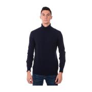 Geribbelde Sweater Pullover Daniele Alessandrini , Blue , Heren