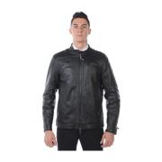 Leather Jackets Daniele Alessandrini , Black , Heren