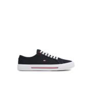Blauwe Canvas Sneakers - Core Corporate Tommy Jeans , Black , Dames