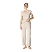 Straight Trousers Sminfinity , Beige , Dames