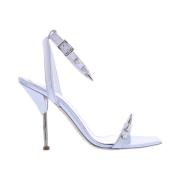 Dames Spike Sandal Silver Alexander McQueen , Gray , Dames