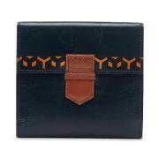 Pre-owned Leather wallets Yves Saint Laurent Vintage , Blue , Dames