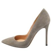 Pre-owned Suede heels Gianvito Rossi Pre-owned , Gray , Dames