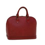 Pre-owned Leather handbags Louis Vuitton Vintage , Red , Dames