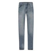 Heren Slim Jeans Vintage Blauw Flaneur Homme , Blue , Heren