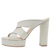 Pre-owned Fabric sandals Casadei Pre-owned , Gray , Dames