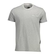 Grijze Katoenen T-Shirt met Contrasterende Details Harmont & Blaine , ...