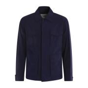 Heren MattStretch Field Jacket Blauw Woolrich , Blue , Heren