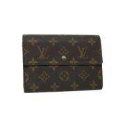 Pre-owned Coated canvas wallets Louis Vuitton Vintage , Brown , Dames