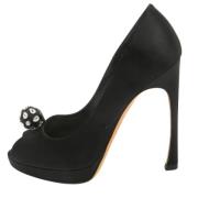 Pre-owned Satin heels Dior Vintage , Black , Dames