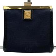 Pre-owned Fabric wallets Dior Vintage , Blue , Dames
