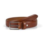 Bruine leren riem geborsteld zilveren afwerking Howard London , Brown ...