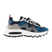 Heren Run Sneaker Blauw/Grijs Dsquared2 , Multicolor , Heren