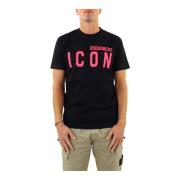 Icon Cool Tee Heren Shirt Dsquared2 , Black , Heren