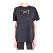 Crystal-versierd T-shirt Philipp Plein , Black , Dames