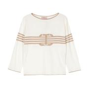 Long Sleeve Tops Twinset , White , Dames
