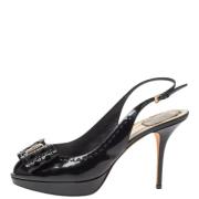 Pre-owned Leather heels Dior Vintage , Black , Dames