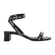 Dames Round Sandal L40 Balenciaga , Black , Dames