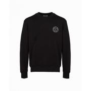 Couture Zwarte Sweatshirt - Regular Fit Versace , Black , Heren