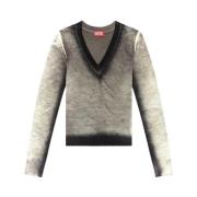 Grijze Trui voor Dames Aw23 Diesel , Gray , Dames