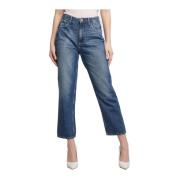 Blauwe Straight Jeans Guess , Blue , Dames