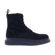 Heren suede ton sur ton Alexander McQueen , Blue , Heren