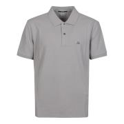 Grijze Stretch Piquet Polo Shirt C.p. Company , Gray , Heren