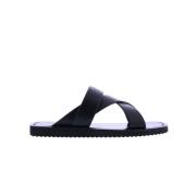 Heren Slide Sandalen Valentino , Black , Heren