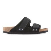 Lenb/Leve Zwarte Slippers Birkenstock , Black , Heren