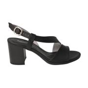 High Heel Sandals Nerogiardini , Black , Dames