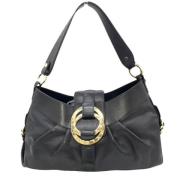 Pre-owned Leather shoulder-bags Bvlgari Vintage , Black , Dames