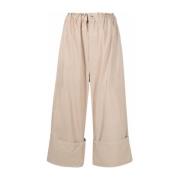 Cropped Trousers Moncler , Beige , Dames