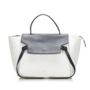 Pre-owned Leather totes Celine Vintage , White , Dames