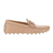 Beige Leren Ketting Loafers Vrouwen Tod's , Beige , Dames