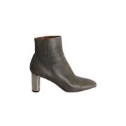 Pre-owned Leather boots Celine Vintage , Gray , Dames