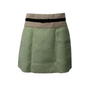 Pre-owned Wool bottoms Miu Miu Pre-owned , Green , Dames