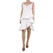 Pre-owned Cotton dresses Alexander McQueen Pre-owned , White , Dames