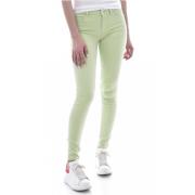 Groene Skinny Jeans met Metalen Logo Guess , Green , Dames