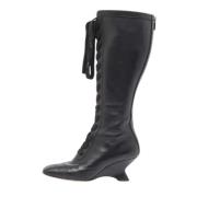 Pre-owned Leather boots Dior Vintage , Black , Dames