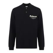 Heren Embroided Graffiti Polo Zwart Alexander McQueen , Black , Heren