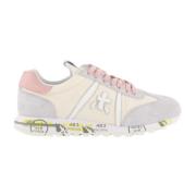 Dames Lucy D Sneaker Beige/Roze Premiata , Multicolor , Dames