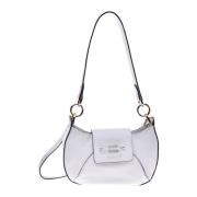 Shoulder bag in white tumbled leather Baldinini , White , Dames